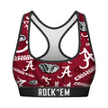 Women's Sports Bra - Alabama Crimson Tide - Logo All-Over by Rock 'Em Socks