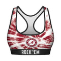 Women's Sports Bra - Alabama Crimson Tide - Team Tie Dye by Rock 'Em Socks