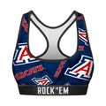 Women's Sports Bra - Arizona Wildcats - Logo All-Over by Rock 'Em Socks