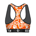 Women's Sports Bra - Clemson Tigers - Twisted Wordmark by Rock 'Em Socks