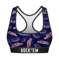 Women's Sports Bra - FAU Owls - Logo All-Over by Rock 'Em Socks