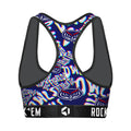 Women's Sports Bra - FAU Owls - Twisted Wordmark by Rock 'Em Socks