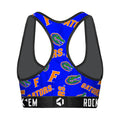 Women's Sports Bra - Florida Gators - Logo All-Over by Rock 'Em Socks