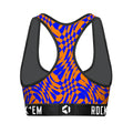 Women's Sports Bra - Florida Gators - Wavy Checkers by Rock 'Em Socks