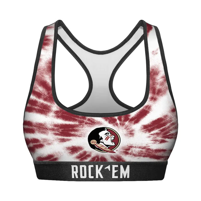 Women's Sports Bra - Florida State Seminoles - Team Tie Dye by Rock 'Em Socks