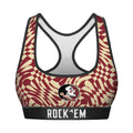 Women's Sports Bra - Florida State Seminoles - Wavy Checkers by Rock 'Em Socks