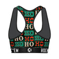 Women's Sports Bra - Ho Ho Ho Pattern by Rock 'Em Socks