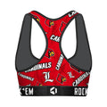 Women's Sports Bra - Louisville Cardinals - Logo All-Over by Rock 'Em Socks