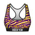 Women's Sports Bra - LSU Tigers - Tiger Stripes by Rock 'Em Socks