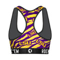Women's Sports Bra - LSU Tigers - Tiger Stripes by Rock 'Em Socks