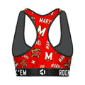 Women's Sports Bra - Maryland Terrapins - Logo All-Over by Rock 'Em Socks