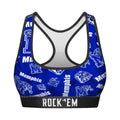 Women's Sports Bra - Memphis Tigers - Logo All-Over by Rock 'Em Socks