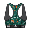 Women's Sports Bra - Miami Hurricanes - Logo All-Over by Rock 'Em Socks