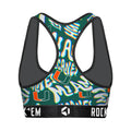 Women's Sports Bra - Miami Hurricanes - Twisted Wordmark by Rock 'Em Socks