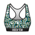 Women's Sports Bra - Michigan State Spartans - Twisted Wordmark by Rock 'Em Socks