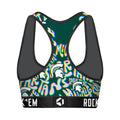 Women's Sports Bra - Michigan State Spartans - Twisted Wordmark by Rock 'Em Socks