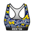 Women's Sports Bra - Michigan Wolverines - Twisted Wordmark by Rock 'Em Socks