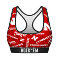 Women's Sports Bra - Nebraska Huskers - Logo All-Over by Rock 'Em Socks