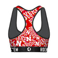 Women's Sports Bra - Nebraska Huskers - Twisted Wordmark by Rock 'Em Socks