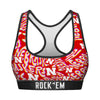 Women's Sports Bra - Nebraska Huskers - Twisted Wordmark