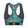 Women's Sports Bra - Neon Wave by Rock 'Em Socks