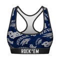 Women's Sports Bra - Nevada Wolf Pack - Logo All-Over by Rock 'Em Socks