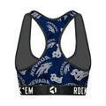 Women's Sports Bra - Nevada Wolf Pack - Logo All-Over by Rock 'Em Socks