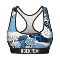 Women's Sports Bra - North Carolina Tar Heels - Graffiti by Rock 'Em Socks