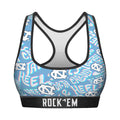 Women's Sports Bra - North Carolina Tar Heels - Twisted Wordmark by Rock 'Em Socks