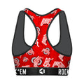 Women's Sports Bra - Ohio State Buckeyes - Logo All-Over by Rock 'Em Socks