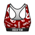 Women's Sports Bra - Oklahoma Sooners - Logo All-Over by Rock 'Em Socks