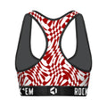 Women's Sports Bra - Oklahoma Sooners - Wavy Checkers by Rock 'Em Socks