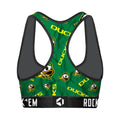 Women's Sports Bra - Oregon Ducks - Logo All-Over by Rock 'Em Socks