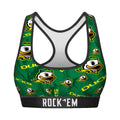 Women's Sports Bra - Oregon Ducks - Logo All-Over by Rock 'Em Socks