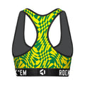 Women's Sports Bra - Oregon Ducks - Wavy Checkers by Rock 'Em Socks
