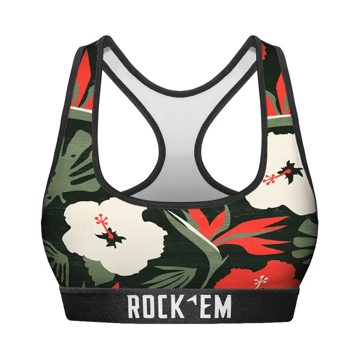Women's Sports Bra - Paradise Palm by Rock 'Em Socks
