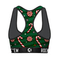 Women's Sports Bra - Peppermint Stripe by Rock 'Em Socks