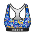Women's Sports Bra - Pittsburgh Panthers - Twisted Wordmark by Rock 'Em Socks
