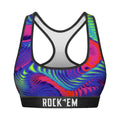 Women's Sports Bra - Rainbow Trips by Rock 'Em Socks