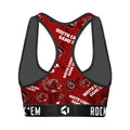 Women's Sports Bra - South Carolina Gamecocks - Logo All-Over by Rock 'Em Socks
