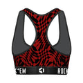 Women's Sports Bra - South Carolina Gamecocks - Wavy Checkers by Rock 'Em Socks