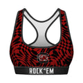 Women's Sports Bra - South Carolina Gamecocks - Wavy Checkers by Rock 'Em Socks