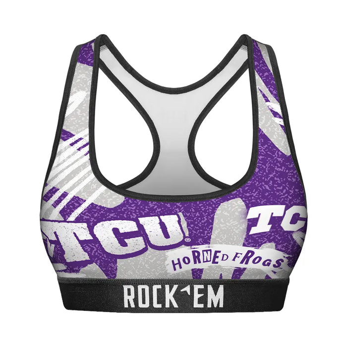 Women's Sports Bra - TCU Horned Frogs - Team Blast by Rock 'Em Socks