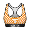 Women's Sports Bra - Tennessee Volunteers - Full Checkerboard