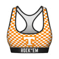 Women's Sports Bra - Tennessee Volunteers - Full Checkerboard by Rock 'Em Socks