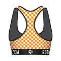 Women's Sports Bra - Tennessee Volunteers - Full Checkerboard by Rock 'Em Socks