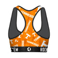 Women's Sports Bra - Tennessee Volunteers - Logo All-Over by Rock 'Em Socks