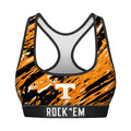 Women's Sports Bra - Tennessee Volunteers - Retro Paint by Rock 'Em Socks