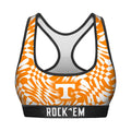 Women's Sports Bra - Tennessee Volunteers - Wavy Checkers by Rock 'Em Socks
