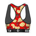 Women's Sports Bra - Texas Tech Red Raiders - Tortillas All-Over by Rock 'Em Socks